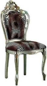 Scaun lemn masiv clasic Duchess cu Spătar Tapițat, 48 × 58 × 107 cm - Nuc