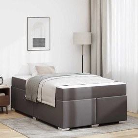 vidaXL Cadru de pat Altele Gri 120 x 200 cm Piele artificială