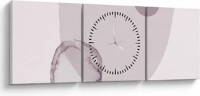 Tablou - Minimalism violet N⁰2 (cu ceas) (90x30 cm)