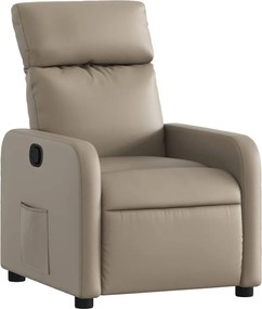 vidaXL Fotoliu rabatabil, cappuccino, piele ecologică