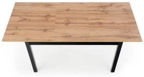Set masa extensibila Greg L124-168 cm + 4 scaune K401 ratan natural/negru