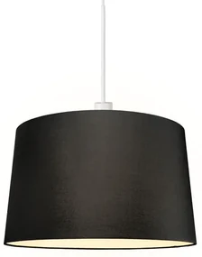 Lampă modernă cu pandantiv alb cu abajur 45 cm negru - Combi 1