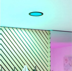 Eglo 901427-LED RGBW Plafonieră încastrată pentru baie FUEVA-Z LED/9,5W/230V 16,8cm IP44 negru