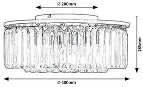 Rabalux 71093 - Plafonieră ELOISA 3xE27/25W/230V