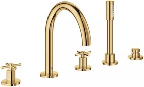 Baterie cada - dus Grohe Atrio 5 elemente auriu lucios Cool Sunrise