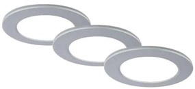 SET 3x corp de iluminat LED încastrat pentru baie Brilo LED/4W/230V IP44 argintiu