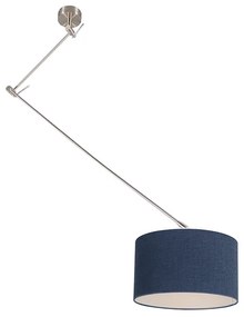 Lampă suspendată din oțel cu umbră 35 cm albastru reglabil - Blitz I.