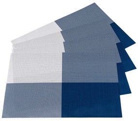 Suport farfurie DeLuxe, albastru, 30 x 45 cm, set 4 buc.