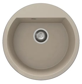 PACHET FAT CHIUVETA ROTUNDA 51 CM+BATERIE PIPA DREAPTA, CAPPUCCINO/BEJ, MARMURA COMPOZITA