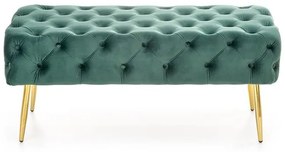 Banca tapitata Athena – Verde/Gold
