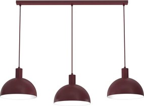 Lustră pe cablu HANDA 3xE27/15W/230V vișiniu