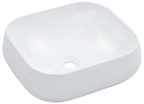 Chiuveta de baie, alb, 44,5x39,5x14,5 cm, ceramica Alb