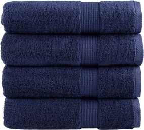 vidaXL Prosoape de baie premium, SOLUND 4buc bleumarin 100x150cm 600gsm
