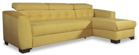 Coltar extensibil Karma Dreapta, 5 Locuri, Galben, 291 x 177 x 86 Cm