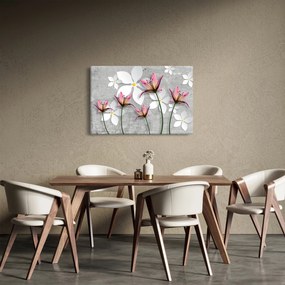 Tablou cu abstracție florală (90x60 cm)