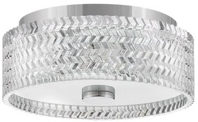 Plafonieră Hinkley HK-ELLE-F-S-CM 2xE27/60W/230V d. 30,5 cm crom