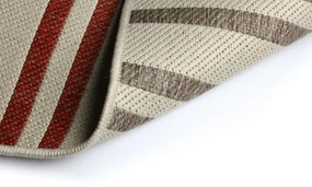 Covor cu doua fete Titor, Decorino, 80x140 cm, polipropilena, rosu/crem