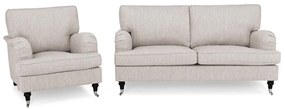 Set mobilier tapițat Bloomington A128Tapiterie, Picioare: Lemn, Role, Metal