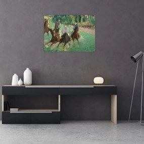 Tablou pe sticlă - Edouard Manet, At the Races, reproducere (70x50 cm)