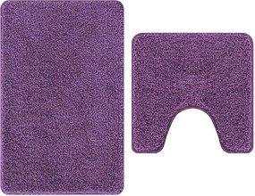 vidaXL Set de mochete anti-derapante pentru baie 2 pcs Violet PP