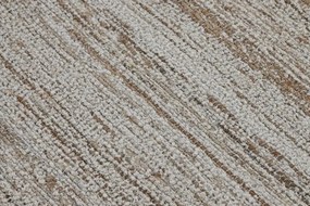 Covor din bumbac și iută țesut manual, antiderapant, bej natural, 160 x 230 cm, 1800 GSM, „Cotton Jute Carpet"