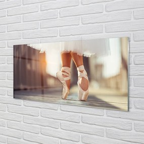 Tablouri acrilice pantofi de balet alb picioare femei