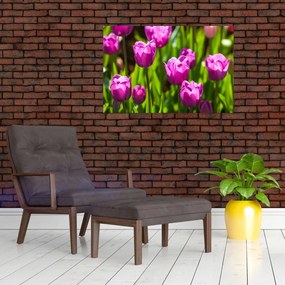 Tablou cu lale pe luncă (90x60 cm)