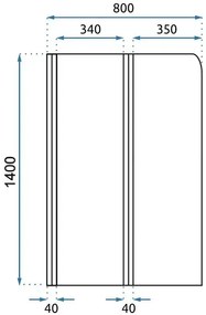 Panou pentru cada pliabil Rea Agat-2 80 auriu periat
