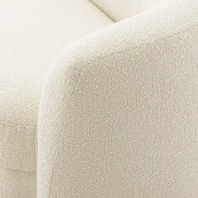 Canapea curbata design LUX Blaine, boucle ivory