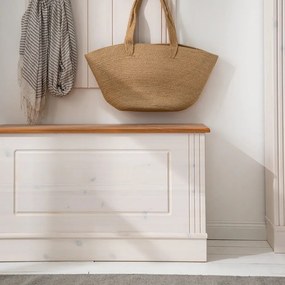 Cufăr alb din lemn de pin 80x45 cm Anita – Støraa