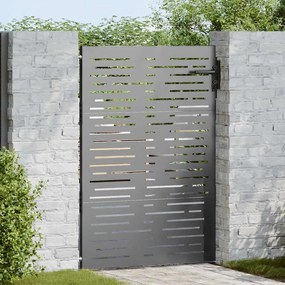 vidaXL Poartă de grădină Negru 105 x 150 cm Oțel vopsit în pulbere