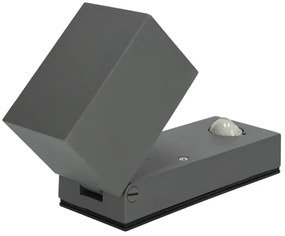 Aplică de exterior cu senzor QUAZAR 1xGU10/35W/230V IP44 gri