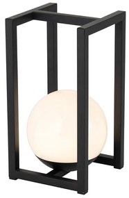 Lampă de masă de exterior neagră cu LED cu atingere reîncărcabilă - Nowi
