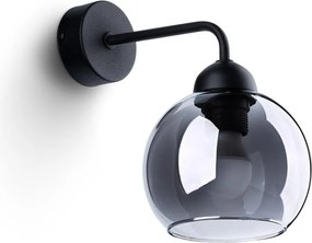 Aplică de perete neagră ø 15 cm Grande – Sollux