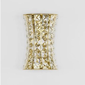 Aplica de perete LED auriu, cristale sticla CELYSIA