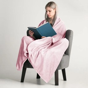 Pătură din microfibră Decoking Mic, 200 x 220 cm, roz deschis
