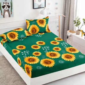 Husă protecție pat cu elastic, bumbac finet, 180 x 200 cm, 3 piese, HPP06