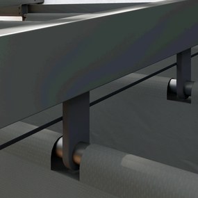 Outsunny Pavilion, 3 x 3 m Pergolă, Acoperiș de terasă rezistent la vânt, Montare pe perete, Acoperiș ajustabil, pentru grădină, terasă, Gri închis | Aosom Romania