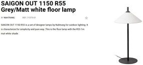Lampa de podea iluminat exterior decorativ SAIGON 115/R55 gri/alb