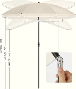 Umbrelă SOLARA, Ø200 cm, bej SongmicsHome