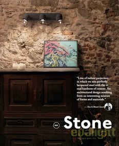 Aplica perete cu 3 spoturi directionabile STONE-3 gri 43502