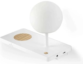 Aplica LED ultramoderna USB / Wireless charger NIKO stanga