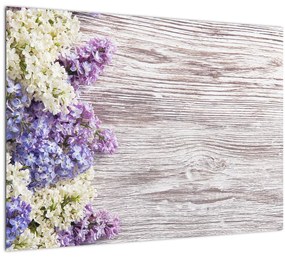 Tablou - Liliac pe lemn (70x50 cm)