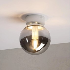 Plafonieră ELIAS 1xE14/5W/230V Ø 13 cm alb/gri fumuriu