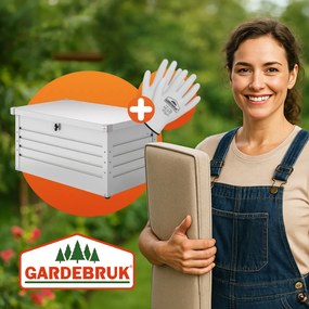 Cutie metalică de depozitare METALBOX, 385 l, 120×62×63cm, gri Gardebruk