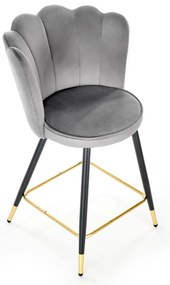 Scaun de bar Knox, gri/negru