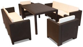 Mobilier terasă maro tehnoratan Colorado Apetito 8 Bica