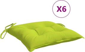 vidaXL Perne de scaun 6 buc. verde deschis 50x50x7 cm textil oxford