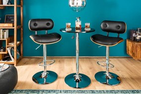 Scaun bar design deosebit Classico 115cm, negru/ nuc A-39040 VC