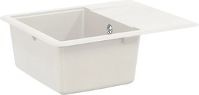 vidaXL Chiuvetă Alb 560 x 460 mm 80% Quartz și 20% Rășină